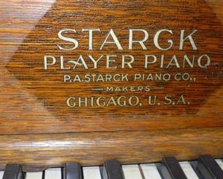 STARCK  PLAYER PIANO   IN VERY NICE CONDITION       MORE PICTURES COMING