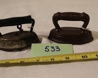 533: Two child irons, $16 (round oak) SALE
