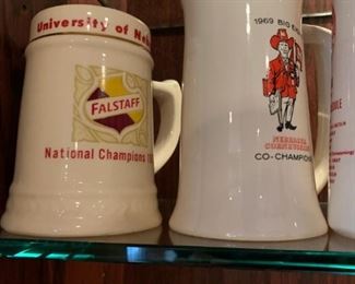 1970 Champions FALSTAFF Stein and 1969 Big Eight Co-Champs Stein