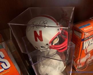 Nebraska Signed Mini Football Helmet