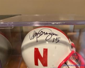 Nebraska Helmet Signed by VINCE FERRAGAMO