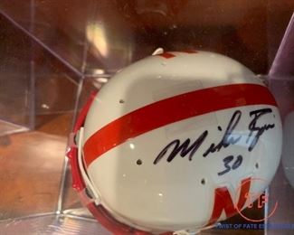 Nebraska Signed Football Mini Helmet - MIKE ROZIER