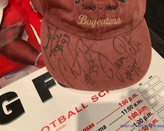 Bugeaters Hat Signed by JASON PETER, CHRISTIAN PETER, and JARED TOMICH