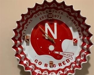 1970 - 1971 Nebraska CHAMPIONS Chip Bowl "Clock"
