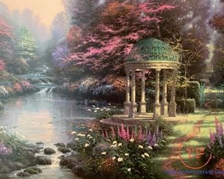 THOMAS KINKADE "The Garden of Prayer" GALLERY PROOF On Canvas - Limited Edition