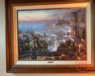 THOMAS KINKADE "San Francisco, Lombard Street" PUBLISHER PROOF on Canvas Limited Edition 