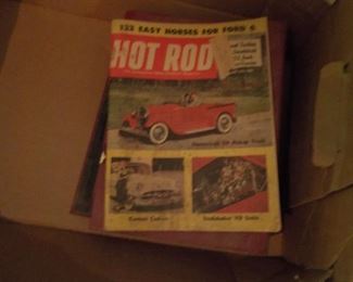 A lot of 1950's Hot Rod magazines !!
