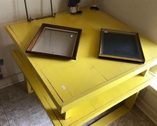 Yellow corner table