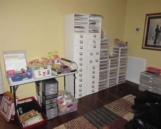 tons of scrapbooking supplies, Cricut machine and much more