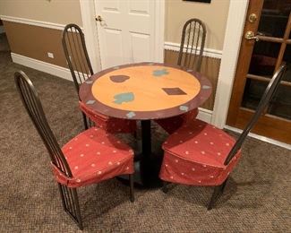 Small round card / game table 