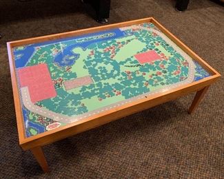 Thomas the train play table with lots of pieces and accessories. 