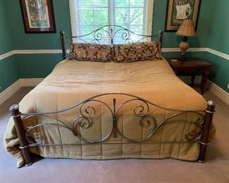 Beautiful metal headboard and footboard. Mattress and box spring not included. 