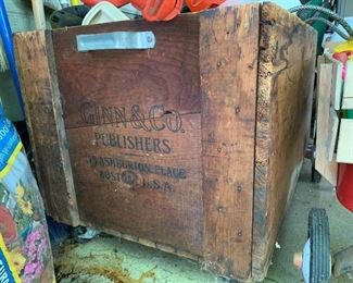 Vintage wooden crate from old publishing company. 