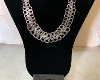 Silver Ring Necklace by Liz Claiborne with Silver Diamond Bracelet
