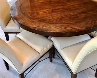 Costum Made Kravet Breakfast Table And Chairs. $3500

