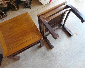 Pair of Asian Style end tables