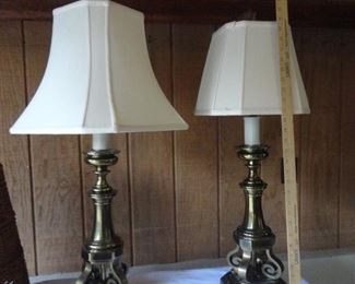 Pair of Stiffel Lamps. 32" tall