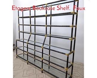 Lot 1029 Large BILLY HAINES Style Etagere Bookcase Shelf. Faux 
