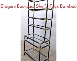 Lot 1032 BILLY HAINES Style Etagere Bookcase Shelf. Faux Bamboo