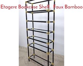 Lot 1033 BILLY HAINES Style Etagere Bookcase Shelf. Faux Bamboo