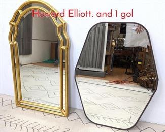 Lot 1045 Pair Decorative Wall Mirrors. Howard Elliott. and 1 gol