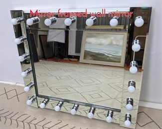 Lot 1056 Large Light Up Wall Mirror. Mirror framed wall mirror 