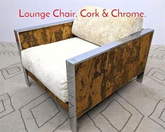 Lot 1062 MILO BAUGHMAN Club Lounge Chair. Cork Chrome.
