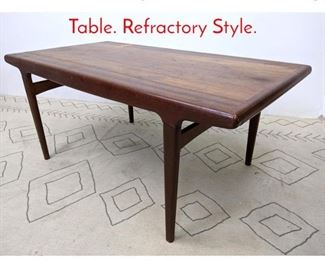 Lot 1077 Norway Modern Teak Dining Table. Refractory Style. 