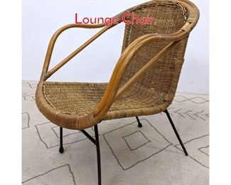 Lot 1085 Vintage Bamboo and Wicker Lounge Chair.