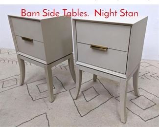 Lot 1108 Pair Contemporary Pottery Barn Side Tables. Night Stan