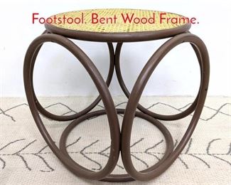 Lot 1116 Bentwood and Cane Ottoman Footstool. Bent Wood Frame. 