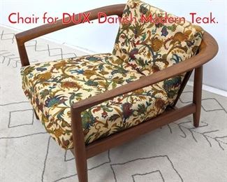 Lot 1157 FOLKE OHLSSON Lounge Chair for DUX. Danish Modern Teak.