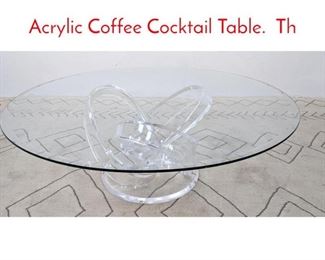 Lot 1158 SHLOMI HAZIZA Lucite Acrylic Coffee Cocktail Table. Th