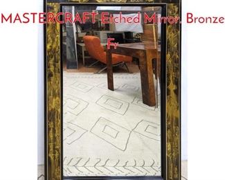 Lot 1182 BERNHARD ROHNE for MASTERCRAFT Etched Mirror. Bronze Fr