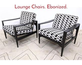 Lot 1231 Pr Illum Wikkels Model Ek Lounge Chairs. Ebonized.