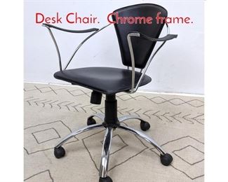 Lot 1236 Contemporary Italian Style Desk Chair. Chrome frame.