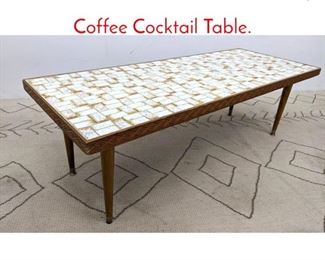 Lot 1243 50s Modern Mosaic Tile Top Coffee Cocktail Table.