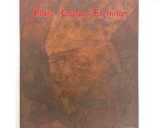 Lot 1267 DR. LAURA Copper Printing Plate. Copper Etching.