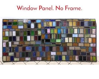 Lot 1268 Colorful Mosaic Leaded Glass Window Panel. No Frame.