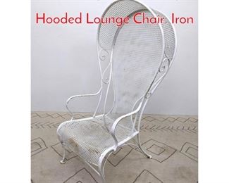 Lot 1271 Vintage Salterini Style Iron Hooded Lounge Chair. Iron 