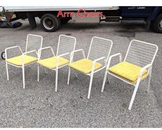 Lot 1280 Outdoor Metal Grill Arm Chairs.