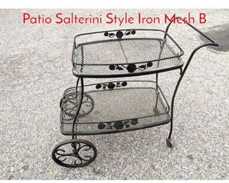Lot 1284 EMPTY Outdoor Garden Patio Salterini Style Iron Mesh B