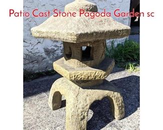 Lot 1286 EMPTY Outdoor Garden Patio Cast Stone Pagoda Garden sc