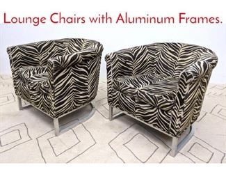 Lot 1297 Pair ERWIN LAMBETH Lounge Chairs with Aluminum Frames. 