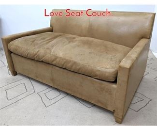 Lot 1301 All Leather Covered Sofa Love Seat Couch. 