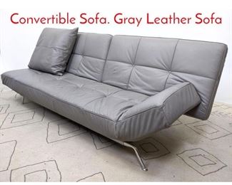 Lot 1311 LIGNE ROSET SMALA Convertible Sofa. Gray Leather Sofa