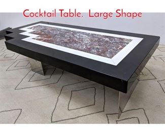 Lot 1329 Oversized Decorator Coffee Cocktail Table. Large Shape
