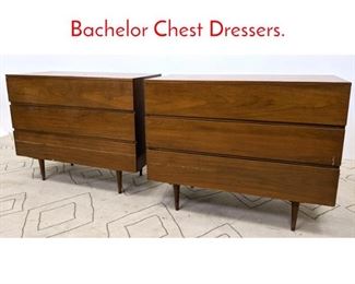 Lot 1334 Pair American Modern Bachelor Chest Dressers. 