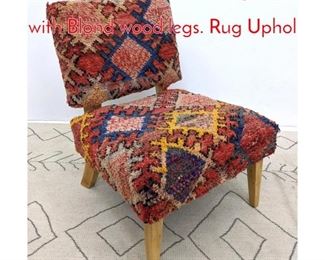 Lot 1339 50s Modern Lounge Chair with Blond wood legs. Rug Uphol