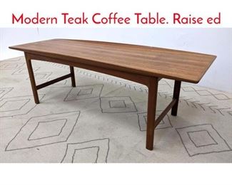 Lot 1212 FOLK OHLSSON Swedish Modern Teak Coffee Table. Raise ed